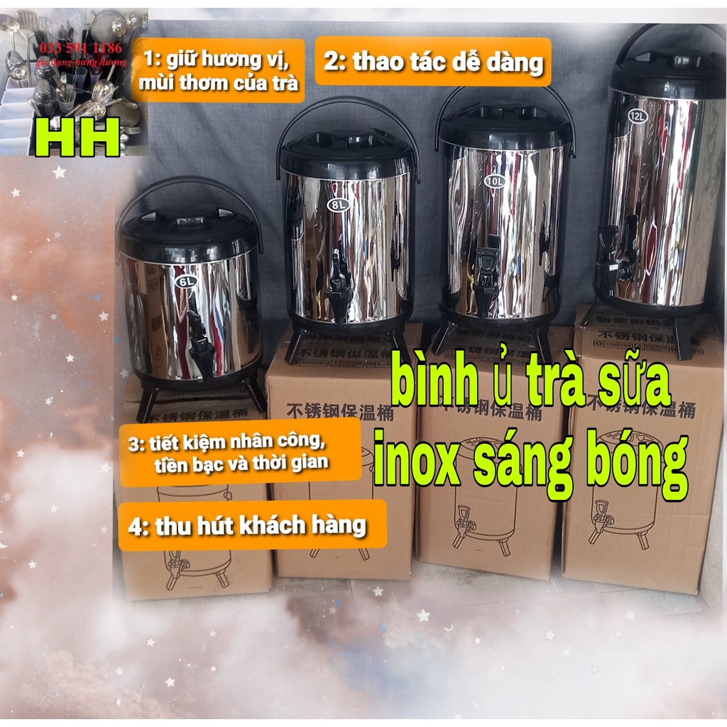 Bình ủ trà ,trà sữa giữ nhiệt nóng lạnh 12 lít