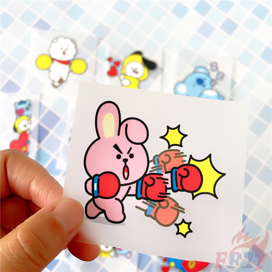 ✪ Miếng Dán Trang Trí In Hình Phong Cách Nhóm Nhạc BT21 ✪ 1 Miếng Dán Trang Trí Công Tắc Nhiệt