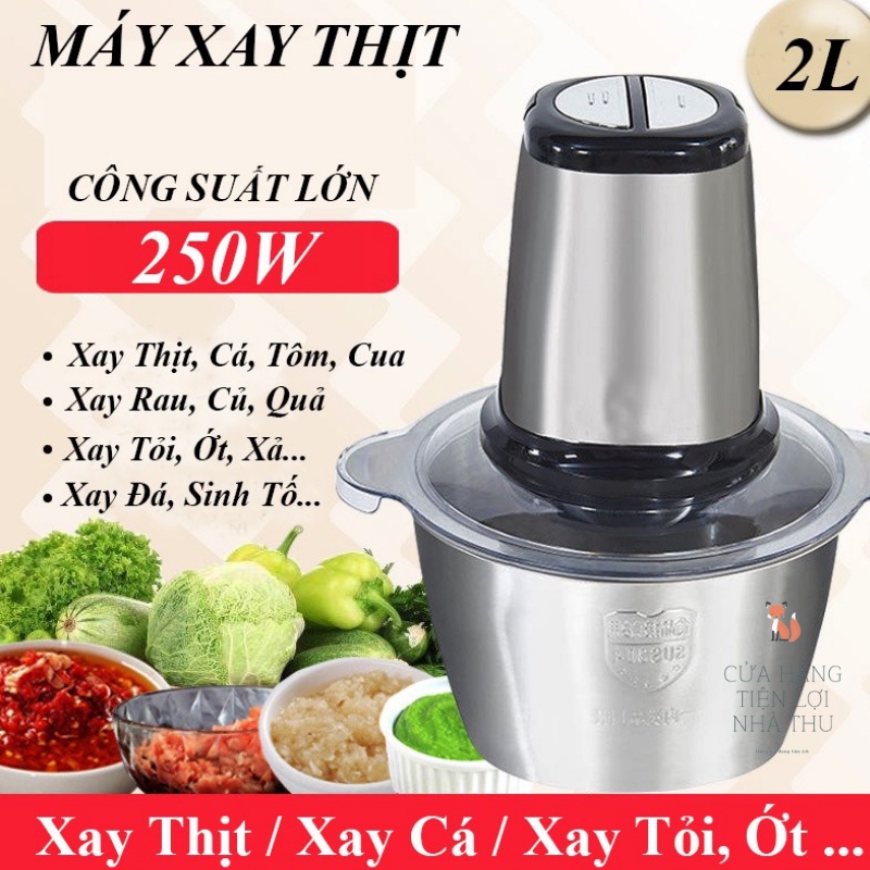 MÁY XAY THỊT CỐI INOX 4 LƯỠI_ MÁY XAY THỊT ĐA NĂNG_MÁY XAY RAU CỦ QUẢ THỊT CÁ TIỆN LỢI_ BẢO HÀNH 12 THÁNG