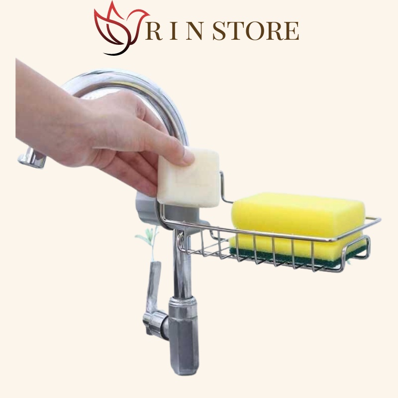 Kệ Đựng Đồ Rửa Chén Inox Gắn Vòi Tiện Lợi Khay Inox Gắn Vòi Rữa Đựng Giá Rửa Chén Gắn Vòi Rửa Bát Cực HOT