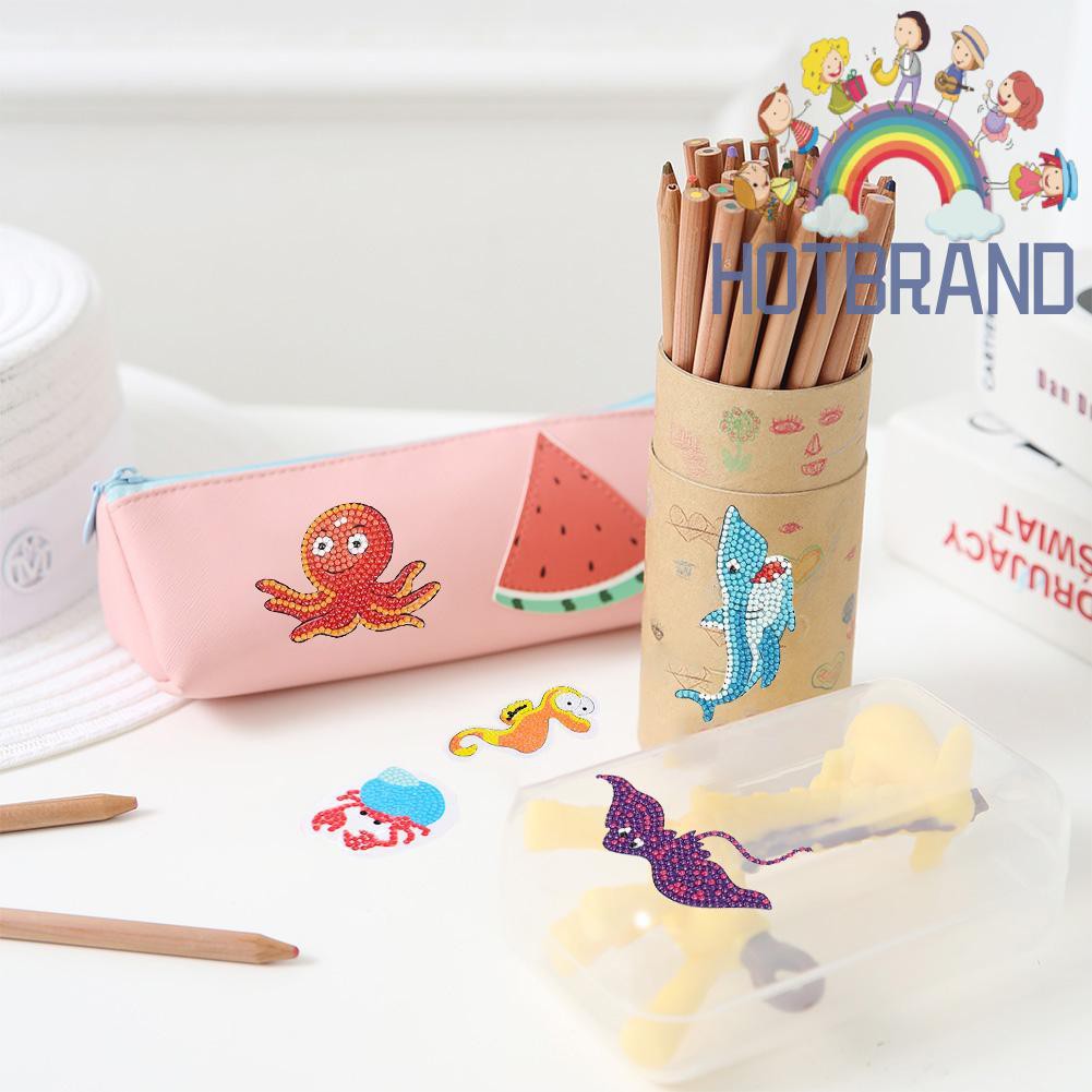 Nhãn dán phong cách tranh đính đá hình động vật cho trẻ em