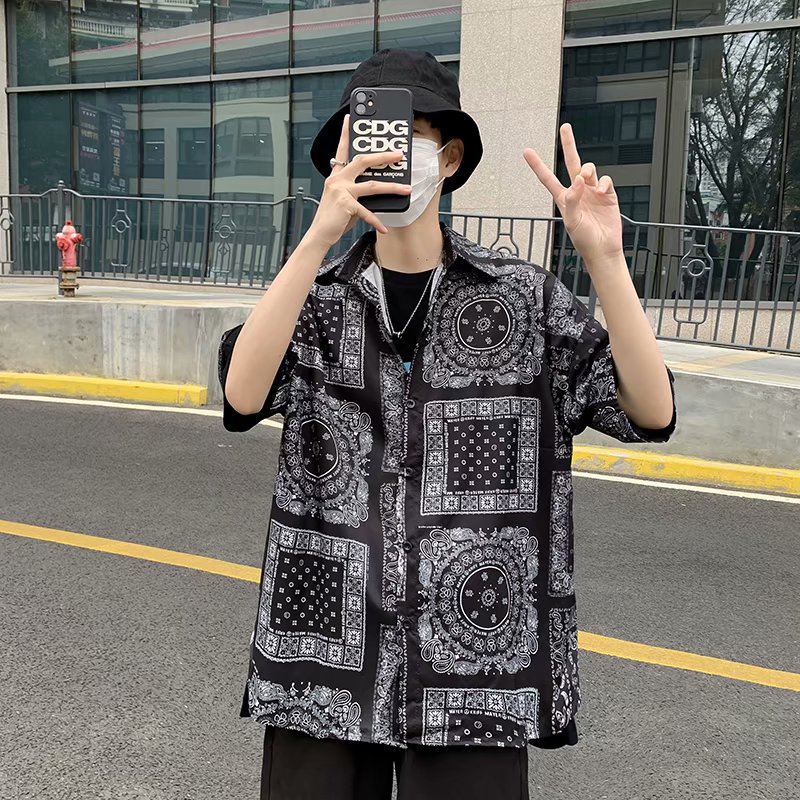 Áo sơ mi tay ngắn thời trang phong cách Hàn Quốc cho nam