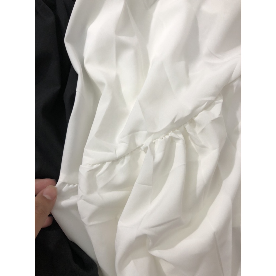 Set Bộ Áo Vintage Xẻ Tà + Chân Váy Bánh Bèo Tầng Hot Trend Ulzzang Thời Trang Nữ