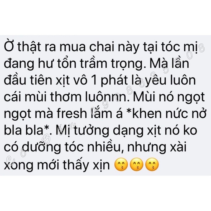 XỊT THƠM DƯỠNG TÓC SALON STYLE NỘI ĐỊA NHẬT BẢN