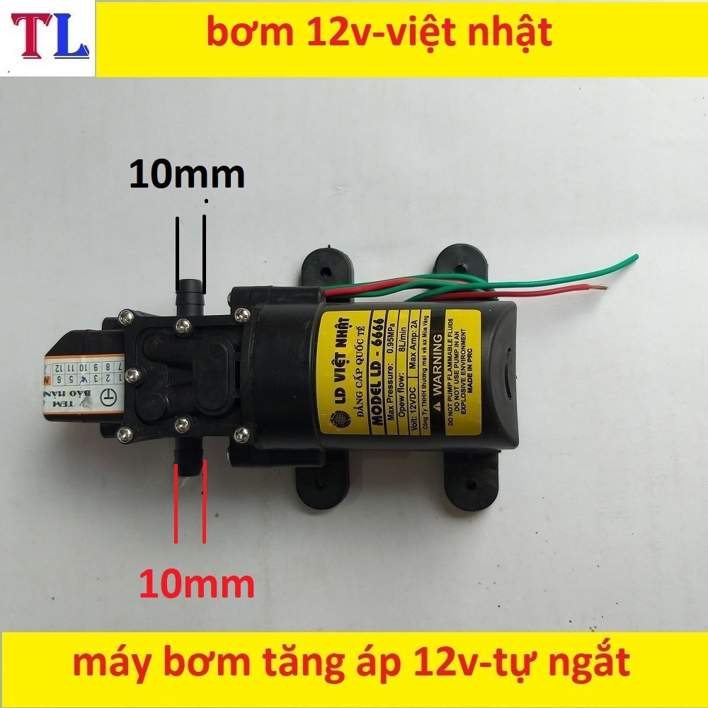 máy bơm tăng áp mini 12v - máy bơm phun sương 12v