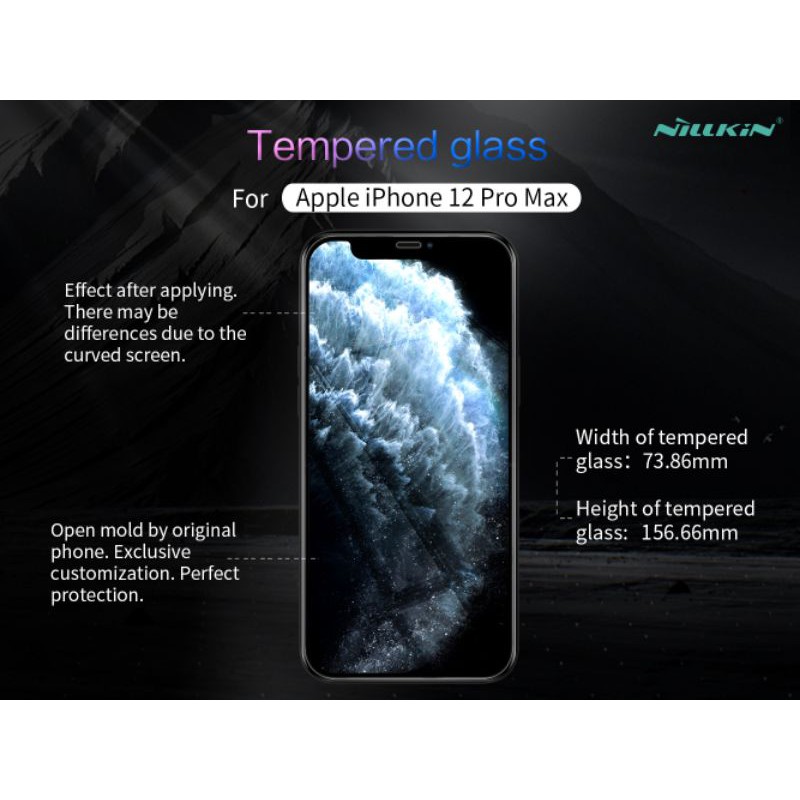 Miếng Dán Kính Cường Lực Nillkin Cho iPhone 12 Pro Max, iPhone 12 Pro, iPhone 12, iPhone 12 Mini. Kính Cường Lực iPhone