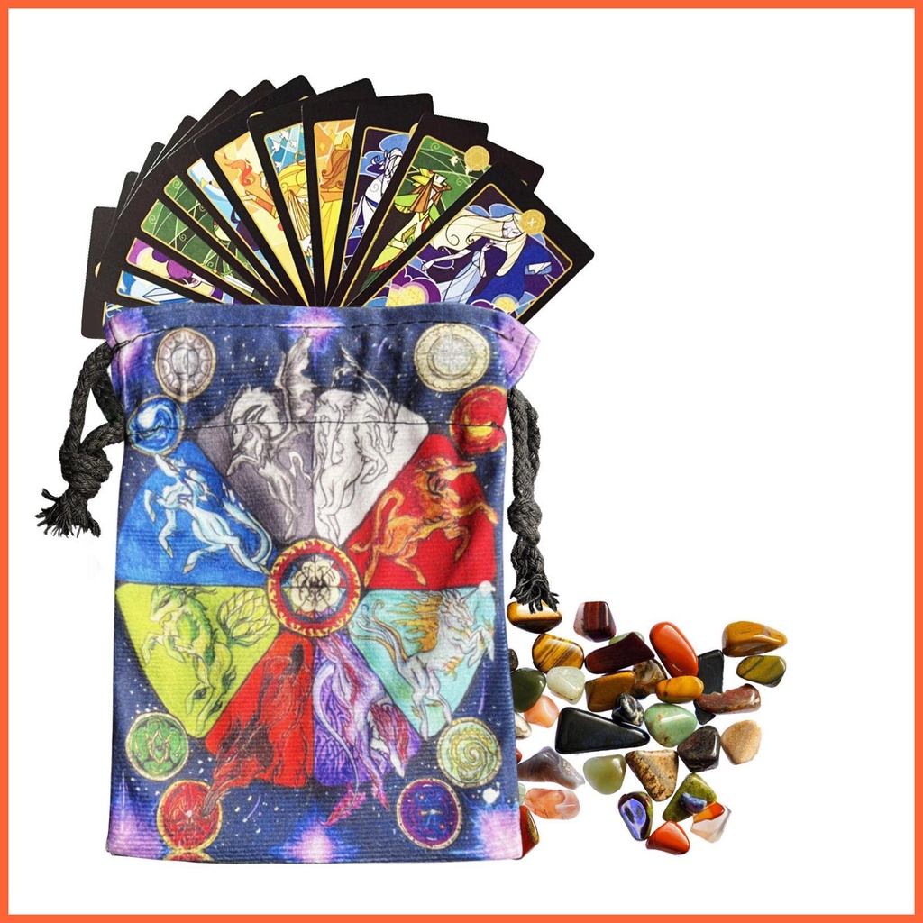 Túi Đựng Thẻ Bài Tarot Thiết Kế Dây Rút Tiện Dụng