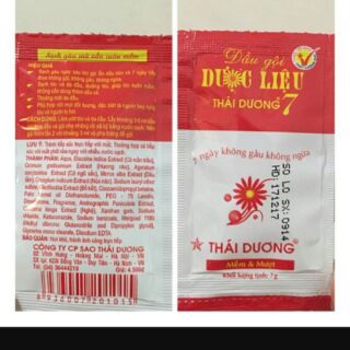 COMBO 5 DÂY DẦU GỘI THÁI DƯƠNG 7 (  1 DÂY / 10 GÓI )