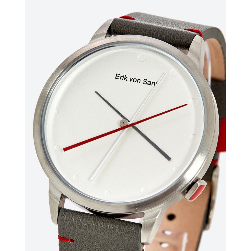 Đồng hồ unisex nam nữ Erik von Sant 003.007.C mặt tròn dây da 38mm