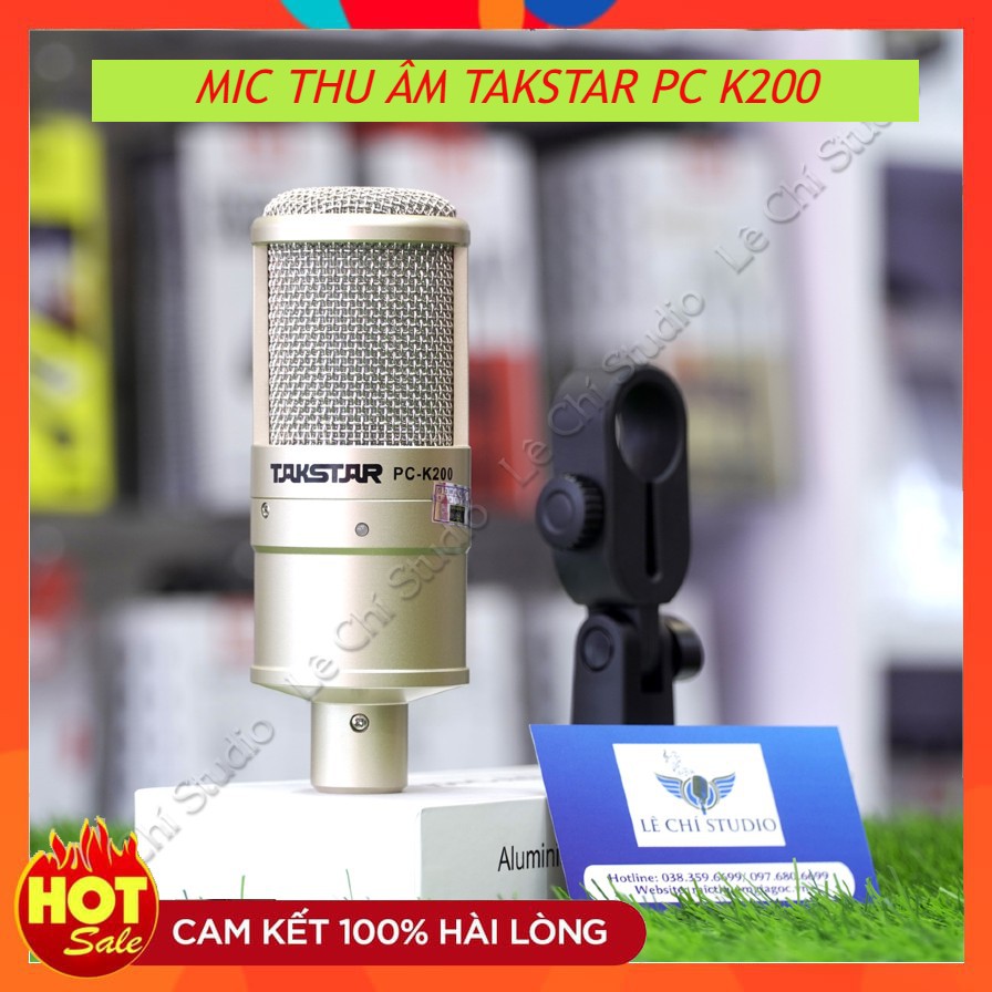 Mic Thu Âm Takstar PC K200 🚛 FREESHIP 🚛 Micro Takstar PC K200 Chất Âm Cực Ấm , Thiết Kế Cực Đẹp . Bảo Hành 12 Tháng