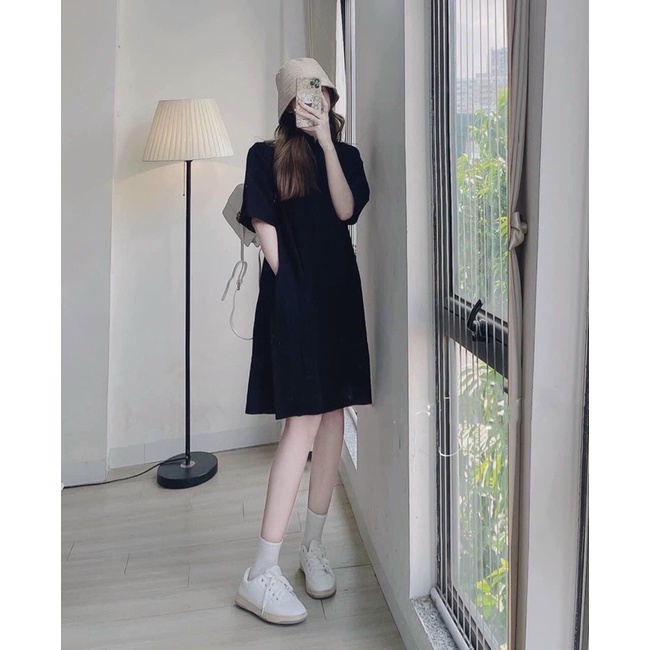 Đầm Polo oversize tổ ong 3 màu ( Ảnh thật/Video)