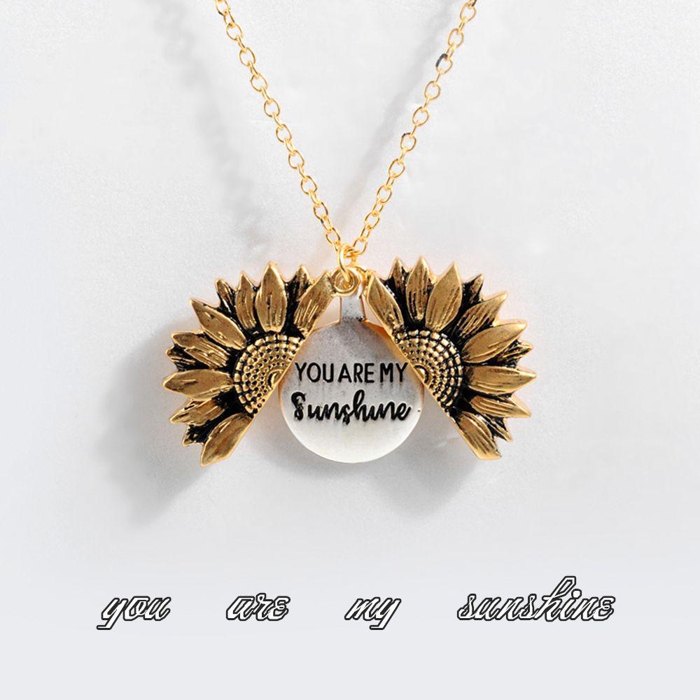 Vòng cổ Mặt Khắc Chữ You Are My Sunshine Thời Trang Cho Nữ