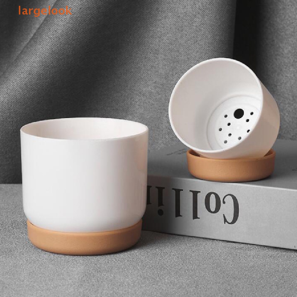 Chậu Trồng Cây Hai Lớp Màu Xanh Lá Nhỏ Xinh