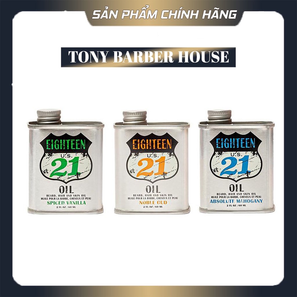 Tinh dầu dưỡng tóc râu 18.21 Man Made Oil 60ml