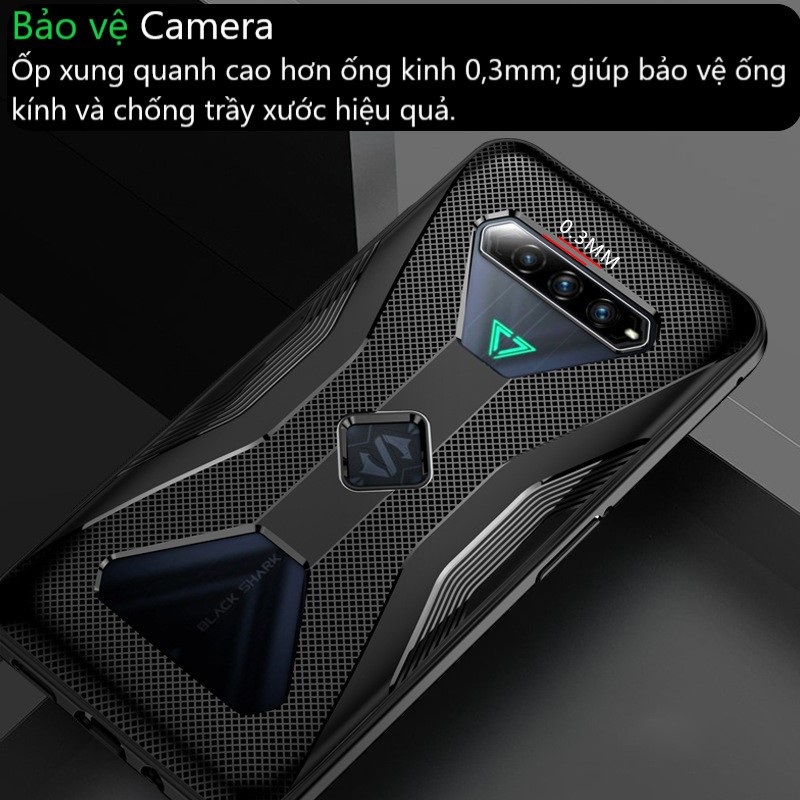 Ốp Lưng TPU Silicon Xiaomi Black Shark 4 4 Pro chống sốc, tản nhiệt, thoát khí cao cấp