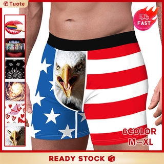 Quần lót boxer cho nam in hình sáng tạo Size M-2Xl