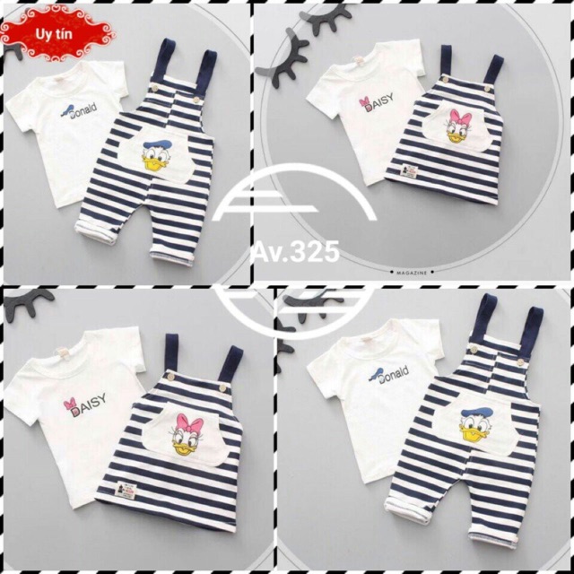 Set yếm vịt donal bé gái
