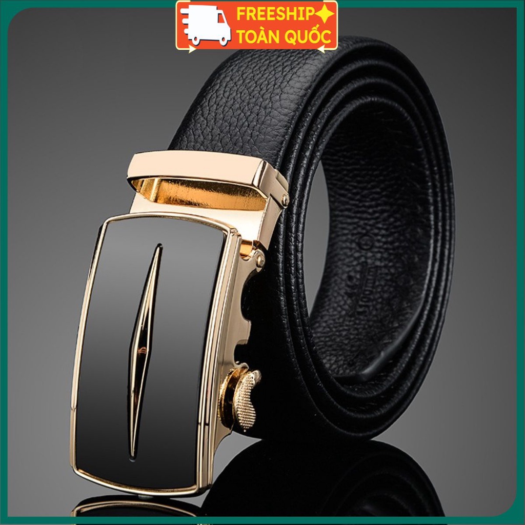 Thắt Lưng Da Nam Cao Cấp Hàng Hiệu Khóa Tự Động Dây Nịt Nam Da Bò 100% Chính Hãng Baellerry Mạ Vàng Bạc Nam Tính GG-1000
