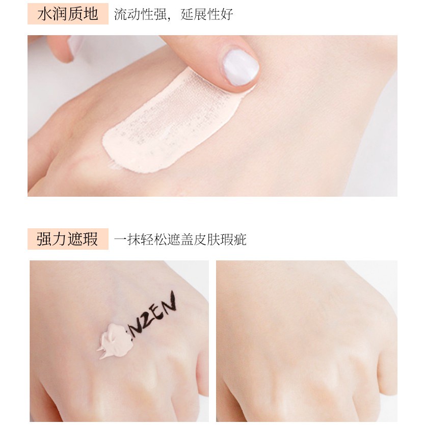 Venzen Kem Nền BB Dạng Lỏng Dưỡng Ẩm Che Phủ Mụn Và Quầng Thâm Làm Sáng Da