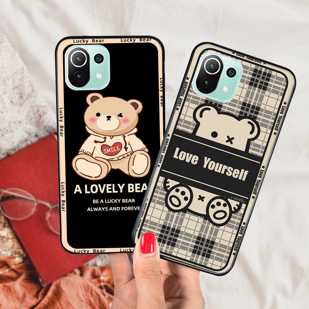 Ốp lưng Xiaomi Mi 11 / Mi 11 Lite 5g / Mi 11 Lite 5g NE in hình cute, chú gấu tinh nghịch siêu chất siêu rẻ