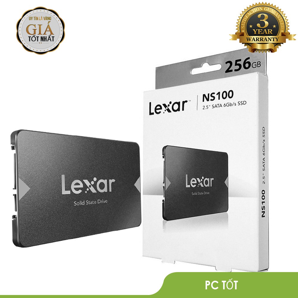 [Mã ELMS05 giảm 5% đơn 300k]Ổ cứng SSD Lexar NS100 256GB 2.5” SATA III (6Gb/s) - Chính hãng Mai Hoàng phân phối