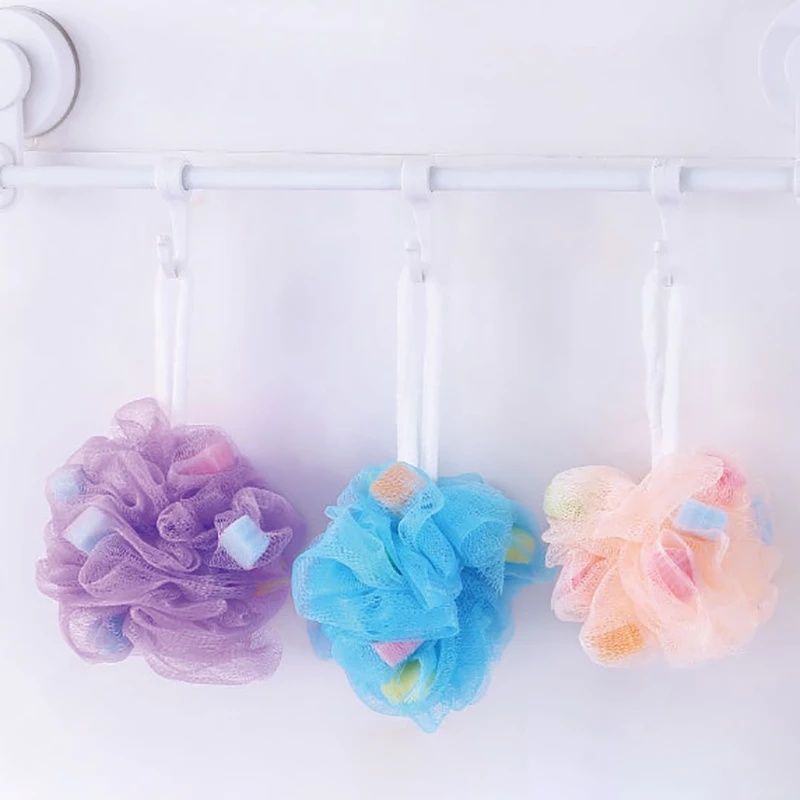 [Mới] Bông Tắm Bông Hoa / Bông Tắm Cỡ Lớn Siêu Mềm / Trẻ Em / Người Lớn Ma Sát Phía Sau Màu Sắc Ngẫu Nhiên