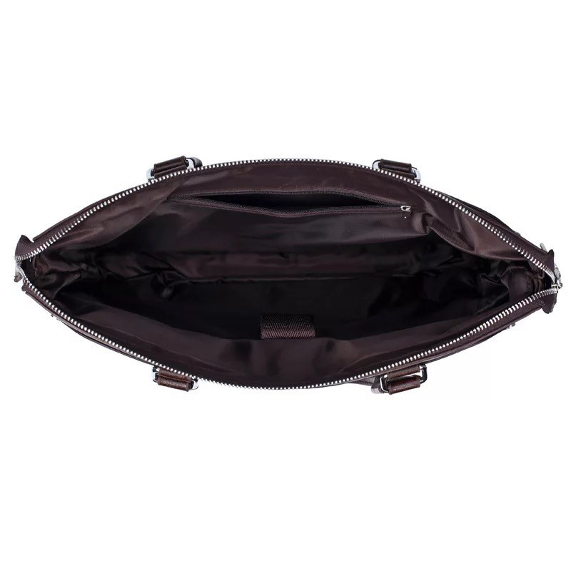 Túi xách cặp da đựng laptop công sở JEEP BULUO 38x28x6cm (Nâu đậm-Nâu sáng-Đen) | BigBuy360 - bigbuy360.vn