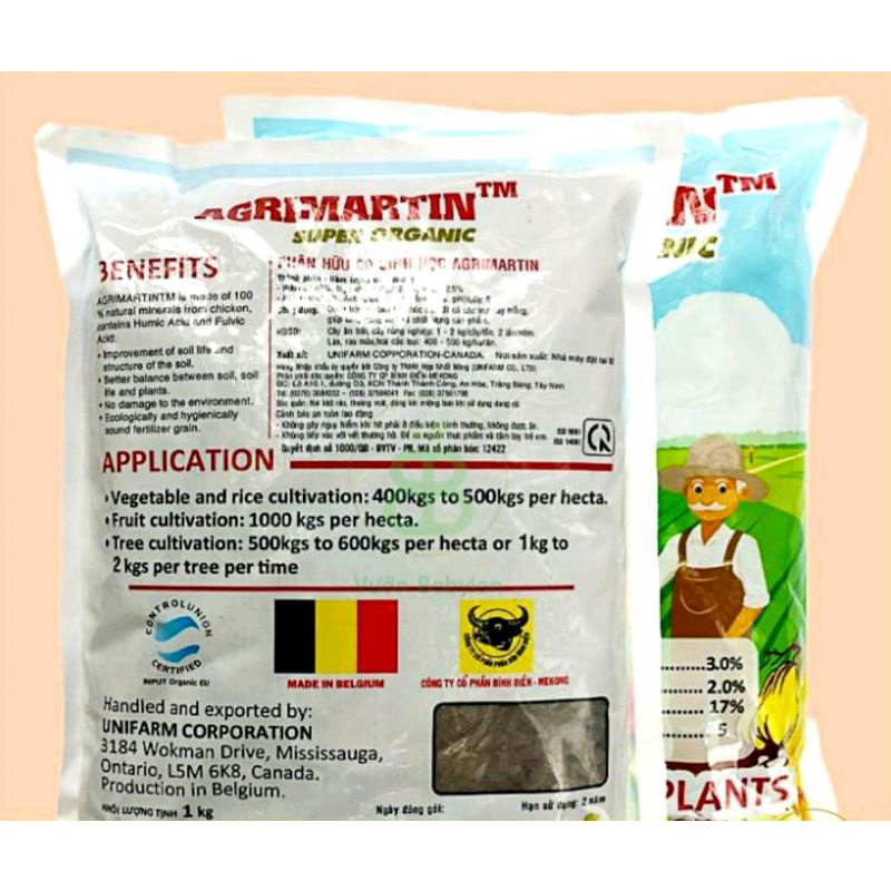 Phân Hữu Cơ  Nhập Khẩu BỈ Agrimartin