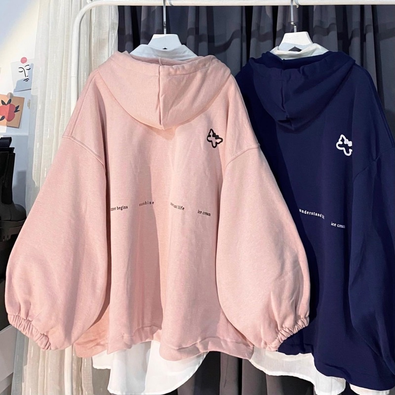 [ sẵn ] Áo Khoác Nỉ Form Rộng Butterfly Cute ulzzang [ áo nữ ] | BigBuy360 - bigbuy360.vn