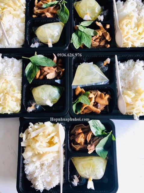 Hộp nhựa 3 ngăn đựng cơm