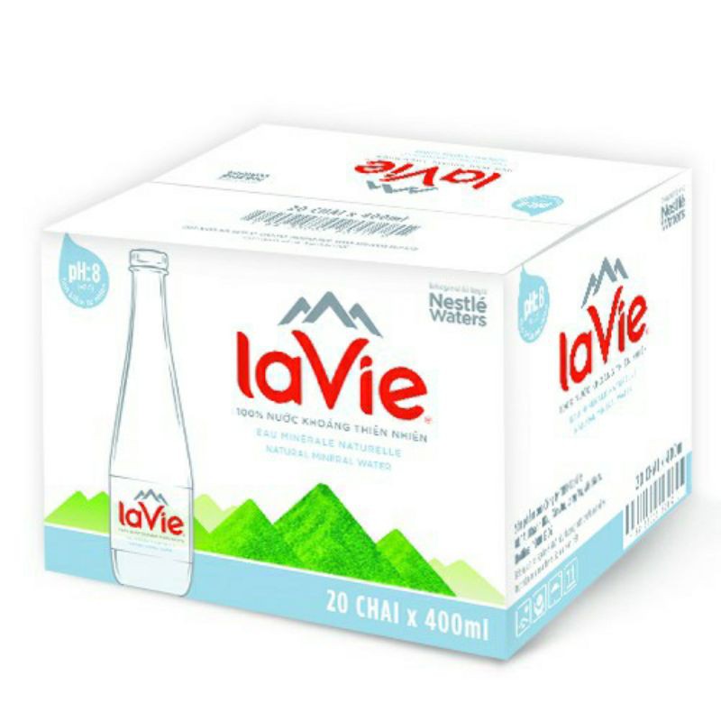 [Giao hoả tốc Hà Nội ]THÙNG 20 CHAI NƯỚC KHOÁNG THIÊN NHIÊN CAO CẤP LAVIE PREMIUM 400ml