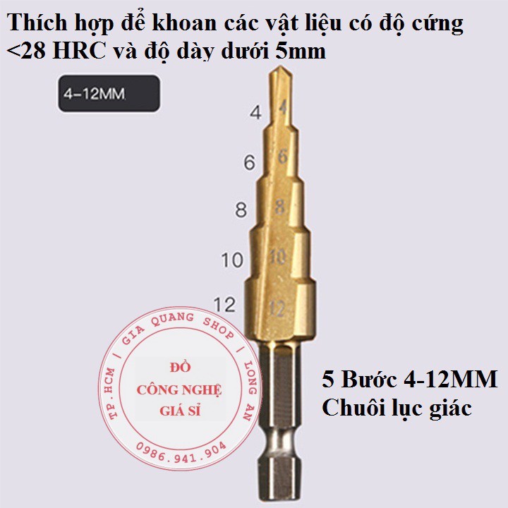 Mũi khoan bước 4-12