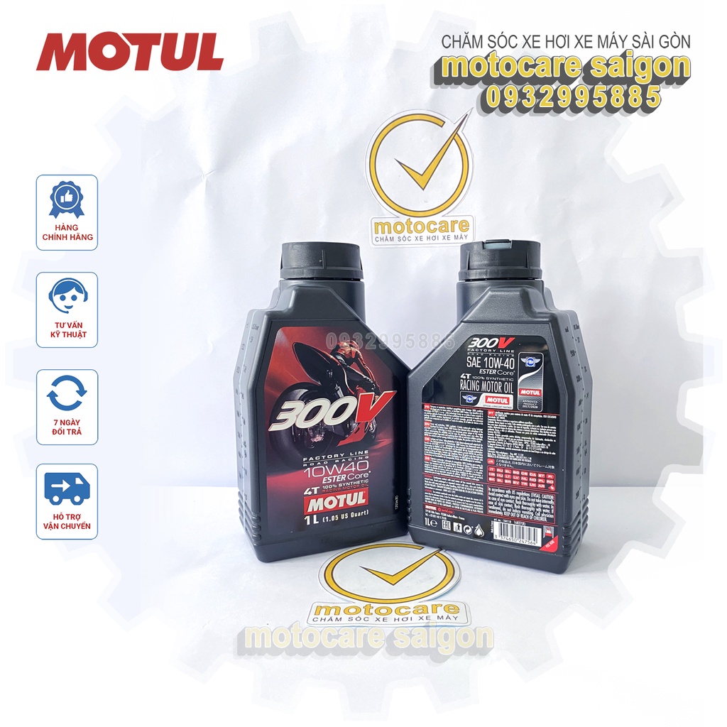 Nhớt cao cấp chính hãng MOTUL 300V 10W40 tem 3 lớp
