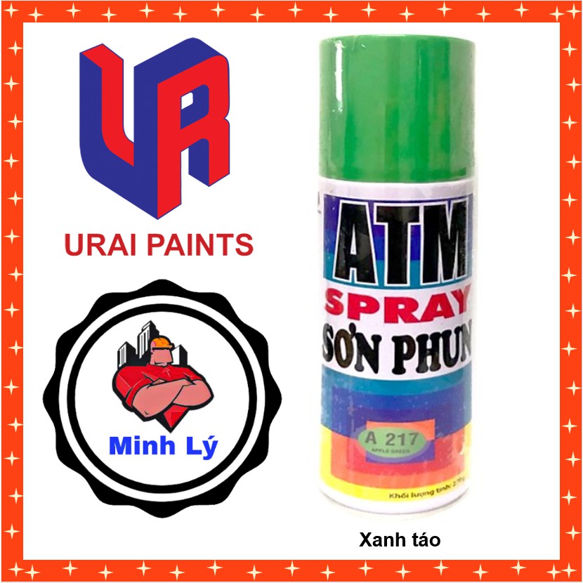 Sơn Phun ATM Spray Cao Cấp Đủ Màu (400ml/chai) Chính Hãng URAIPAINTS