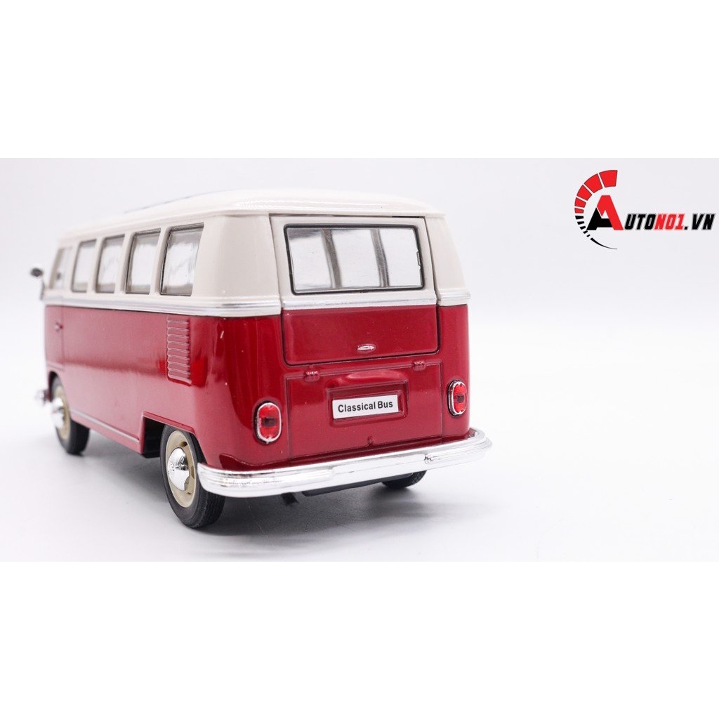 MÔ HÌNH XE VOLKSWAGEN T1 BUS RED 1:24 WELLY 7022