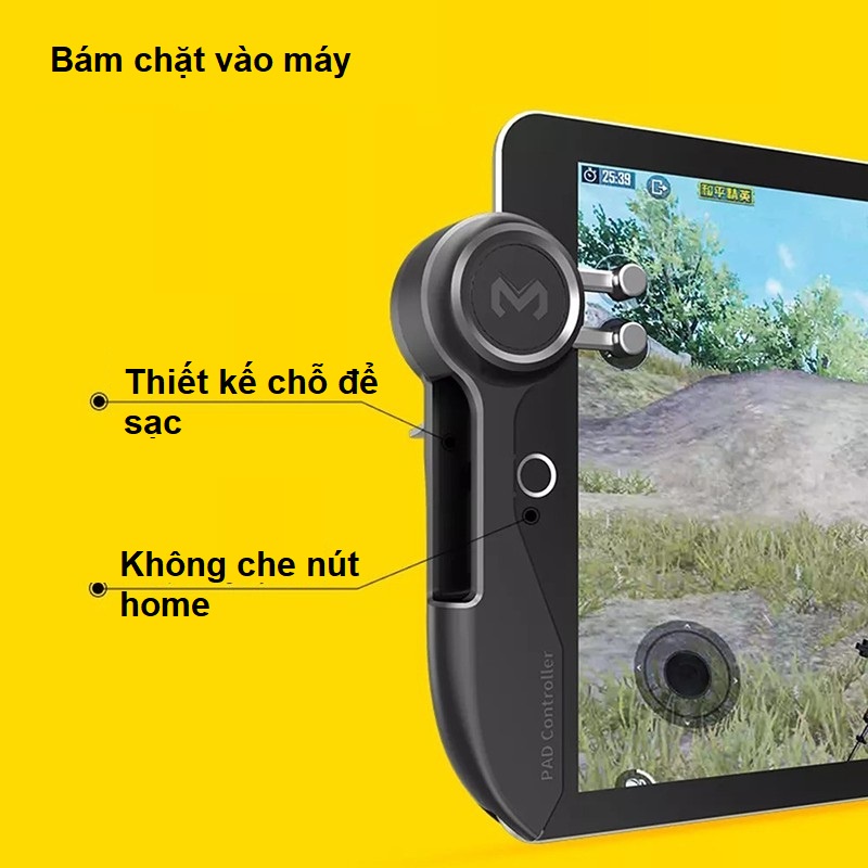 Tay cầm chơi game iPad,Tablet  Memo Autotap chơi PUBG/FreeFire/ROS 6 ngón siêu nhạy cho máy tính bảng Ipad gaming.