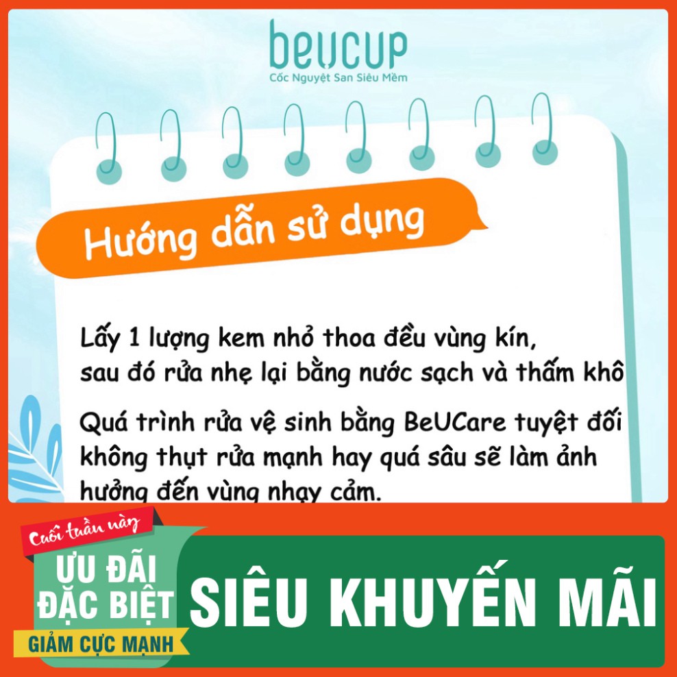 Dung dịch vệ sinh phụ nữ BEUCARE kháng khuẩn, dưỡng ẩm và trẻ hóa da và vệ sinh cốc nguyệt san 100ml MD-DD02