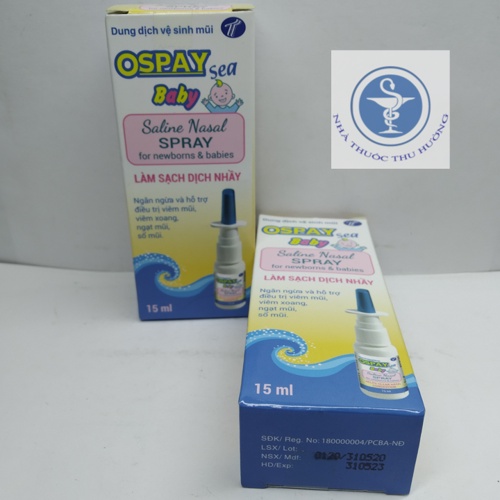 Ospay Baby Giúp ngăn ngừa và hỗ trợ điều trị viêm mũi, ngạt mũi, sổ mũi, viêm xoang