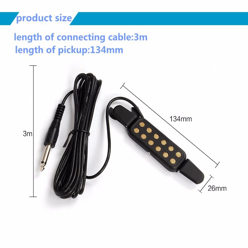 Chuyên nghiệp cổ điển Acoustic Guitar Pickup dò Amplifier Guitar Pickup Sound Lỗ Nhạc cụ Pickup