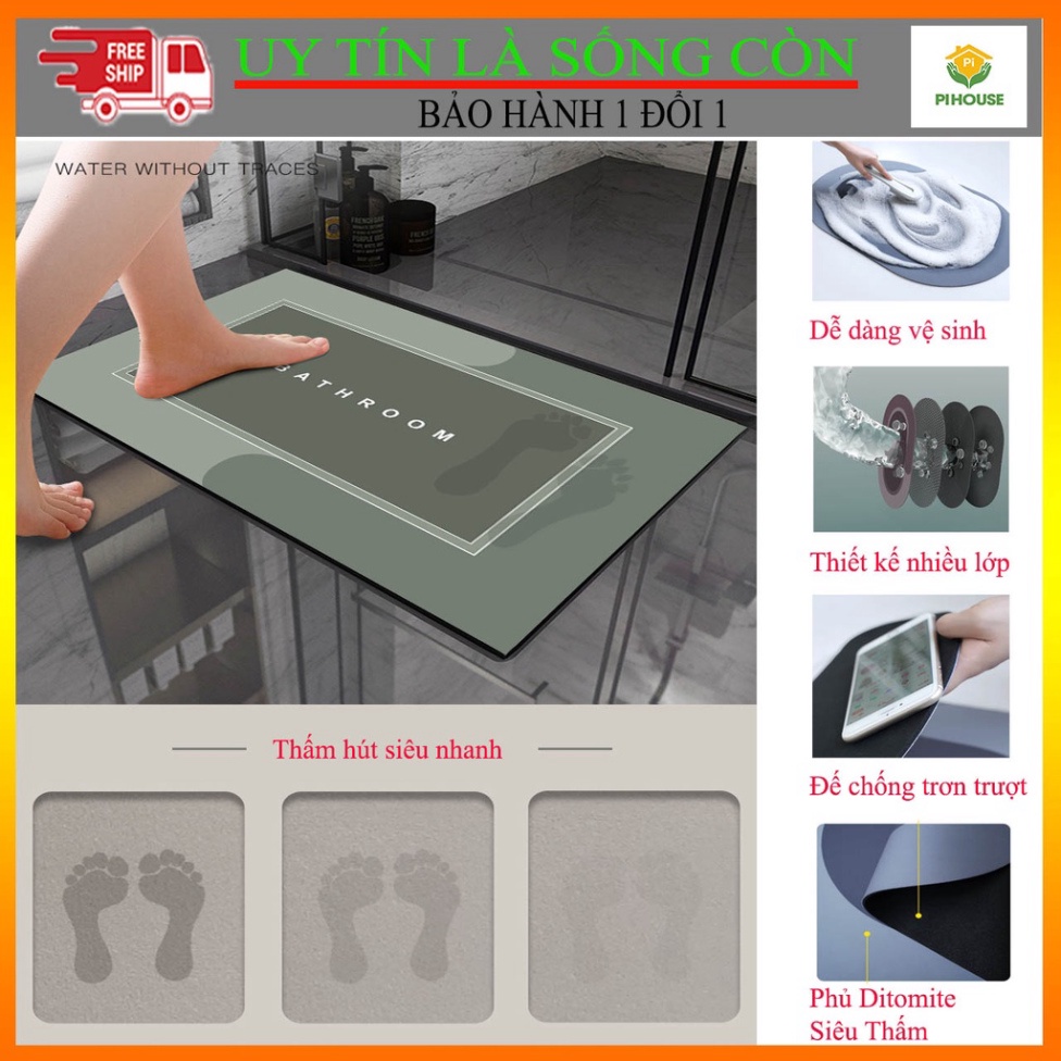 Thảm Lau Chân Silicon Siêu Mềm Siêu Dày, Siêu Thấm Nước Chất Liệu Chống Trượt deal Sock 2022
