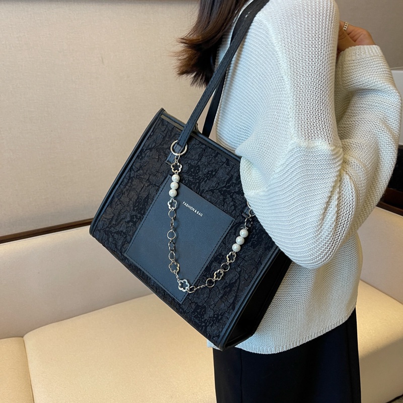 Túi Xách Nữ Cỡ Lớn Phối Ren Phong Cách Vintage Thời Trang