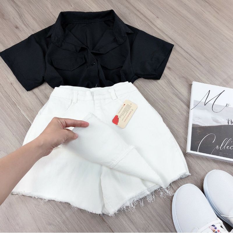 QUẦN VÁY KAKI ĐAI XÉO