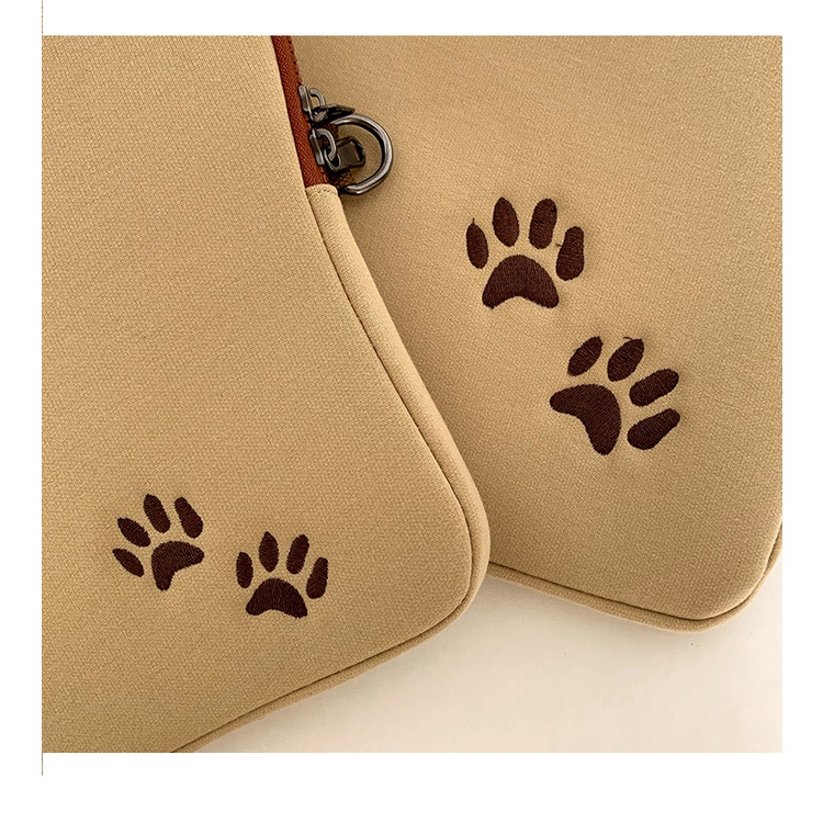 Túi đựng máy tính xách tay hình mèo toast phong cách Hàn Quốc Túi bên trong 11/13 inch có thể là túi đựng máy tính bảng đeo chéo