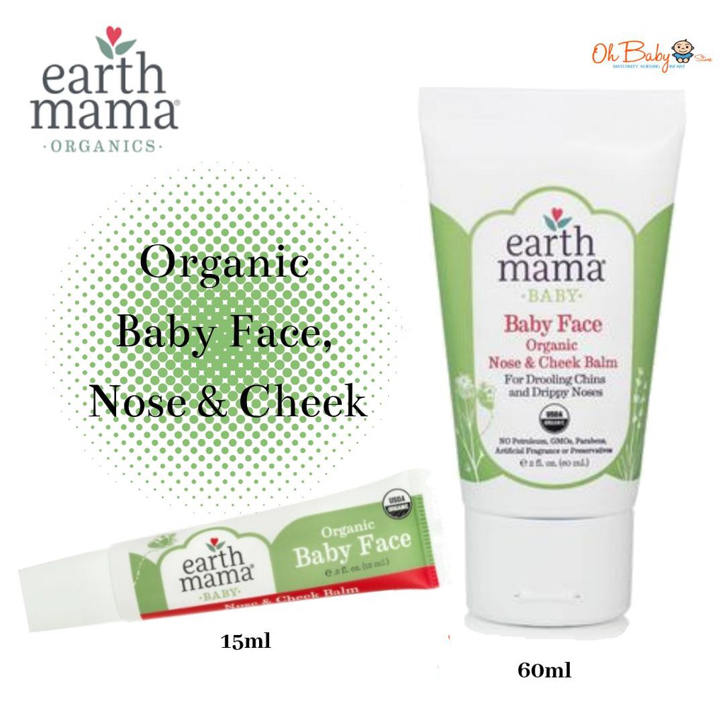 [USDA] Kem dưỡng ẩm đa năng hữu cơ cho trẻ sơ sinh – Earth mama baby face nose and cheek balm.