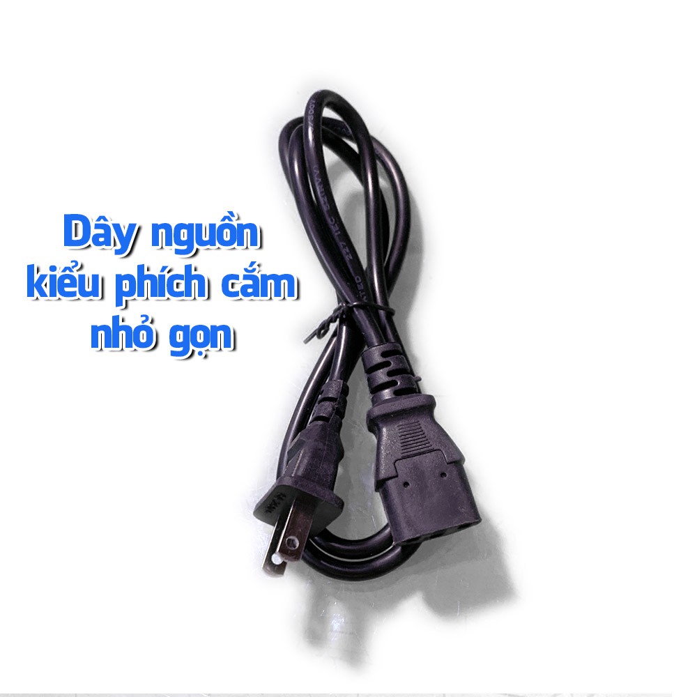 Dây nguồn máy tính 3 chấu nồi cơm điện kiểu đầu cắm nhỏ phích cắm dẹp dài 1m