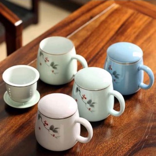 Cốc sứ pha trà có lọc sứ 350ml