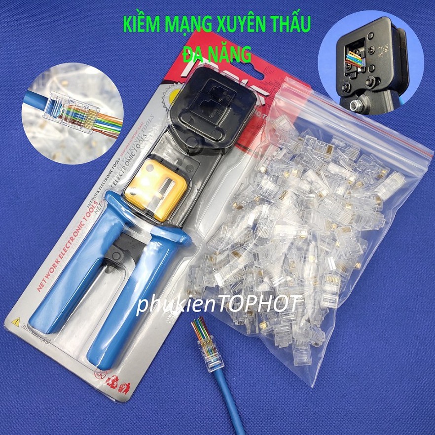 Kiềm mạng xuyên thấu - Hạt Mạng Xuyên Thấu CAT6/5E/5 chất lượng cao