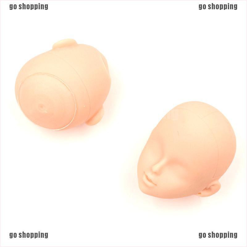 {go shopping}2pcs Plastic Practice Makeup Doll Heads Without Hair For Doll For 1/6 BJD