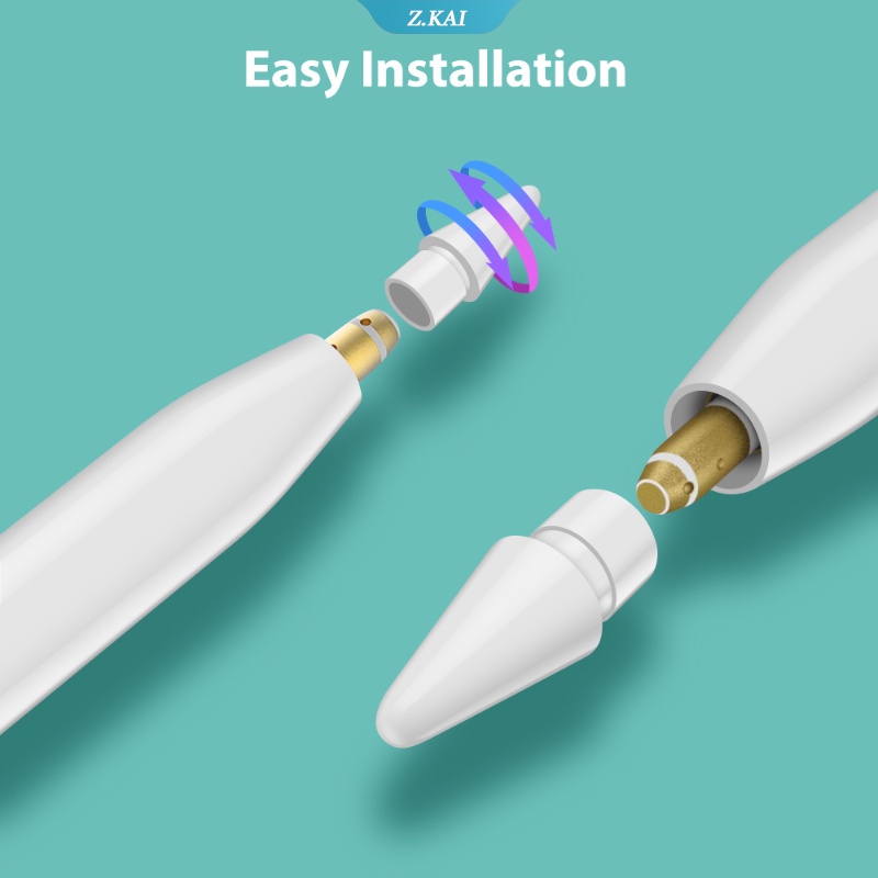 Đầu Ngòi Bút Cảm Ứng Hai Lớp Mềm Và Cứng Cho Apple Pencil 1st / 2nd Generation 3 Year
