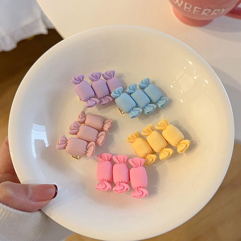 Kẹp Tóc BB Hình Kẹo Nhiều Màu Dễ Thương Thanh Lịch Kiểu Nhật Bản Dành Cho Nữ 3